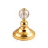 Classic Stacked Spherical Metal Table Lamp with Tapered Fabric Shade