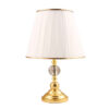 Classic Stacked Spherical Metal Table Lamp with Tapered Fabric Shade