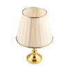 Classic Stacked Spherical Metal Table Lamp with Tapered Fabric Shade
