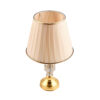 Classic Urn-Shaped Metal Table Lamp with Tapered Fabric Shade