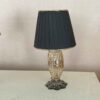 Classic Urn-Shaped Metal Table Lamp with Tapered Fabric Shade