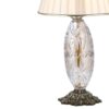 Classic Urn-Shaped Metal Table Lamp with Tapered Fabric Shade