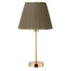 Classic Columnar Metal Table Lamp with Tapered Fabric Shade