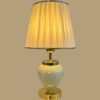 Classic Vase-Shaped Metal Table Lamp with Tapered Fabric Shade