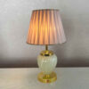 Classic Vase-Shaped Metal Table Lamp with Tapered Fabric Shade