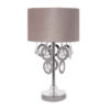 Minimalist Cylindrical Metal Table Lamp with Drum Shade & Crystal Ball