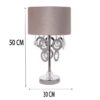 Minimalist Cylindrical Metal Table Lamp with Drum Shade & Crystal Ball