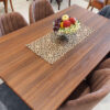 Table Runner Faux Leather with Chic Glitter Design