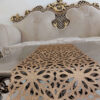 Table Runner Faux Leather with Chic Glitter Design