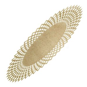 Table Runner Faux Leather with Elegant Glitter Design