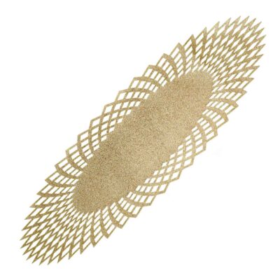 Table Runner Faux Leather with Elegant Glitter Design