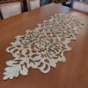 Table Runner Faux Leather with Glitter Fancy Style