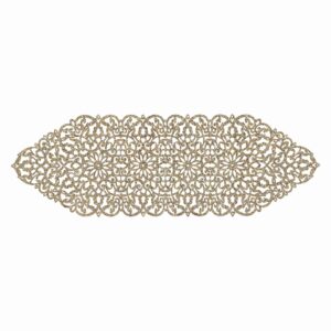Table Runner Faux Leather with Modern Glitter Design