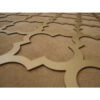 Table Runner in Leather & Velvet Brown Elegance in Diamond Shape