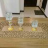 Table Runner with Chic Rectangular Glitter Faux Leather Elegance