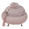 Velvet Jewelry Box With Flower Handle Model Chic