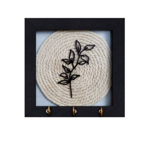Decorative & Handcrafted Wall Key Holder with Boho Macrame Design
