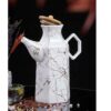 White Ceramic Oil Dispenser Bottle Practical for Everyday Cooking