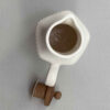 White Ceramic Oil Dispenser Bottle for Home and Restaurant Kitchens