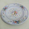 White Melamine Plate Set, Microwave Safe, Victoria Flower
