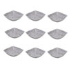 White Melamine Dinnerware Bowl Set, Dishwasher Safe - Model Marble (Set of 6)