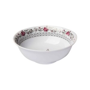 White Melamine Dinnerware Bowl Set, Dishwasher Safe – Model Hani (Set of 6)