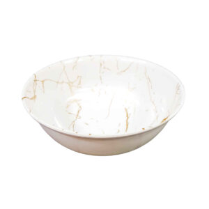 White Melamine Dinnerware Bowl Set, Dishwasher Safe – Model Hani (Set of 6)