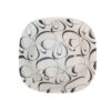 White Melamine Dinnerware Bowl Set, Square Shape - Model Ghasedak (Set of 6)