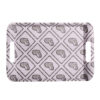 White Melamine Serving Tray - Heart Design with Handle