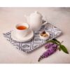 White Melamine Serving Tray - Heart Design with Handle