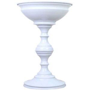 White Metal Display Bowl Floor Stand for Nuts and Spices