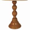 Accent Wooden Table Lamp With Fabric Lampshade Chic