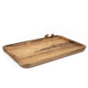 Minimalist Rectangular Wooden Serving Tray - Bird Design Flat Model