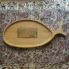 Whimsical Oval Fish-Shaped Wooden Serving Tray - Bamboo Style