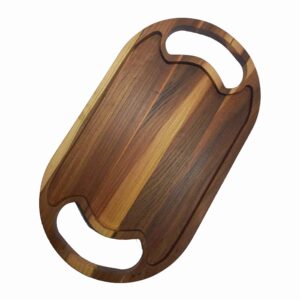 Lightweight Oval Wooden Serving Tray – Model Raha Snack Tray