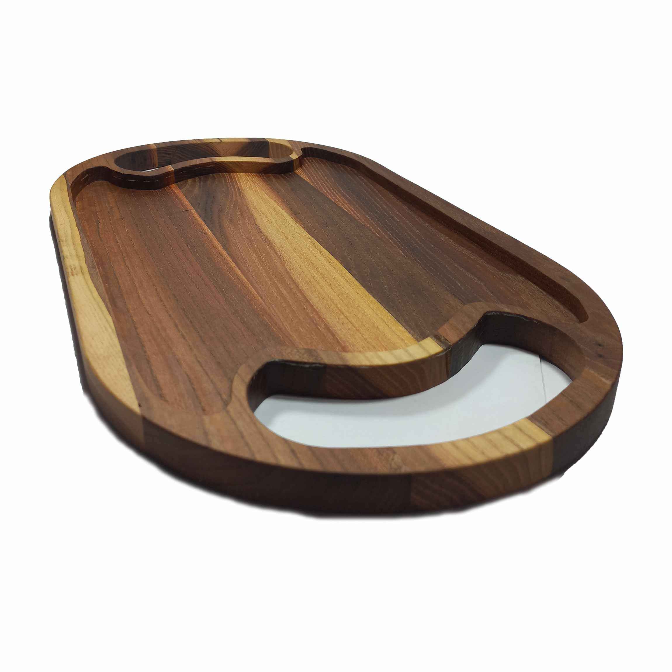Lightweight Oval Wooden Serving Tray – Model Raha Snack Tray