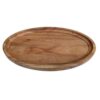 Rustic Oval Wooden Serving Tray - Model Simple Brown Tray