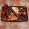 Minimalist Rectangular 3-Section Wooden Serving Tray - Snack Tray