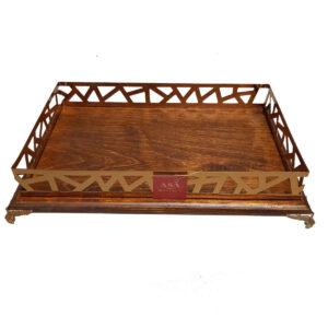 Minimalist Rectangular Wooden Serving Tray with Border – Model Asa