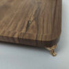 Minimalist Rectangular Wooden Serving Tray - Golden Steel Deer Centerpiece