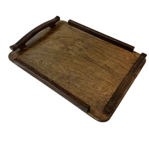 Minimalist Rectangular Wooden Serving Tray with Handle – Model Rima