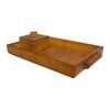 Traditional Rectangular Wooden Serving Tray - Handle & Sugar Bowl Set