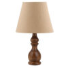 Minimalist Urn-Shaped Wooden Table Lamp – Fabric Shade Accent Light