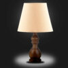 Minimalist Urn-Shaped Wooden Table Lamp – Fabric Shade Accent Light