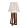 Rustic Tripod Wooden Table Lamp – Macrame Shade Accent Light