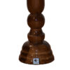 Traditional Artistic Wooden Table Lamp with White Fabric Shade