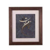 Framed Persian Marquetry Metal Calligraphy Gold Leaf Gilding Art Jan