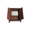 Handcrafted Persian Wooden Wall Key Holder with Traditional Style and 3 Hooks & Mirror