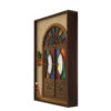 Handcrafted Persian Wooden Wall Key Holder with Traditional Style Cottage Design
