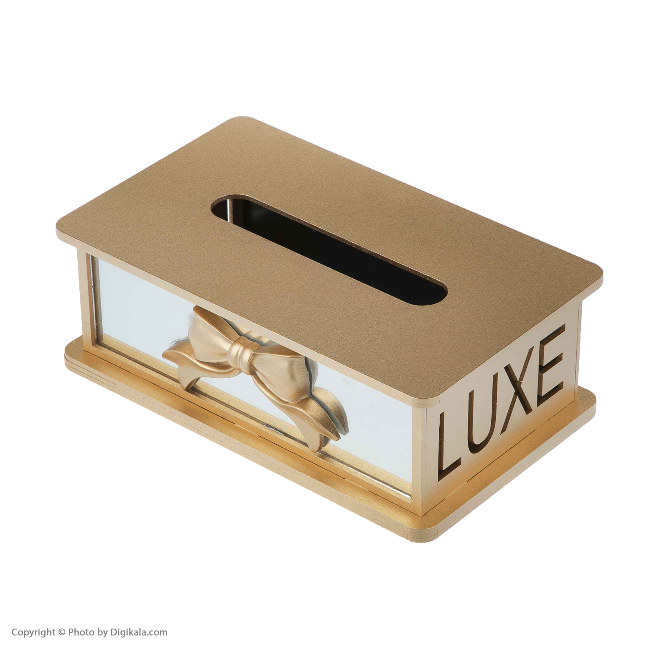 Wooden Waste Basket & Tissue Box Set – Bowtie Design